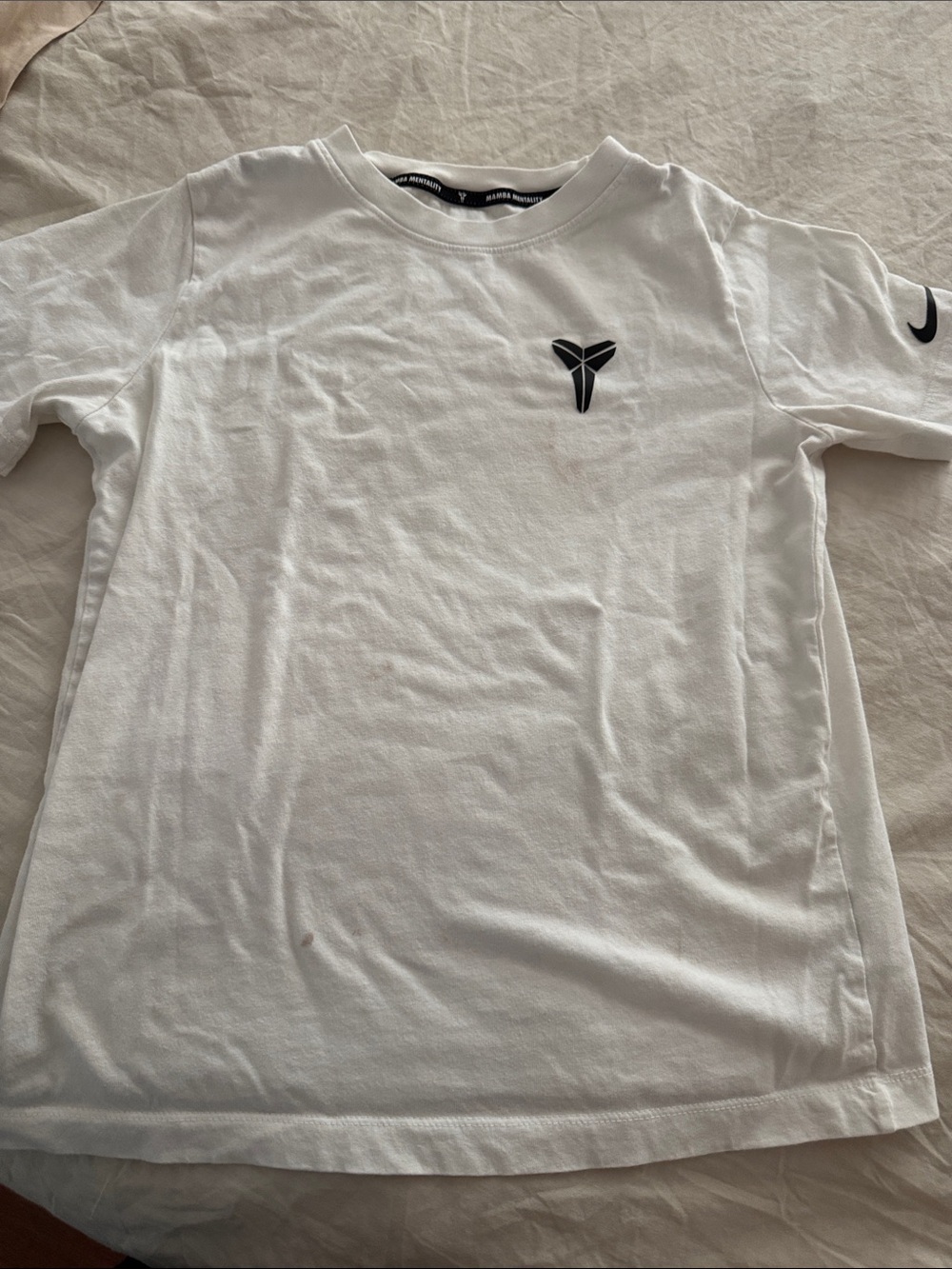 Nike White Short Sleeve Kobe Logo Tee